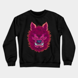 Werewolf Happy Halloween Wolfman Scary Monster Face Crewneck Sweatshirt